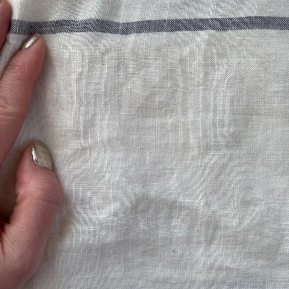 Tahari White Striped Long Sleeve Shirt Dress - Picture 9 of 11